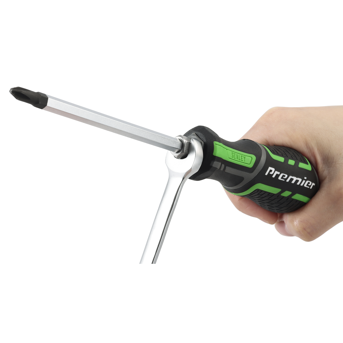 Premier Hammer-Thru Screwdriver Set 6pc - Hi-Vis Green