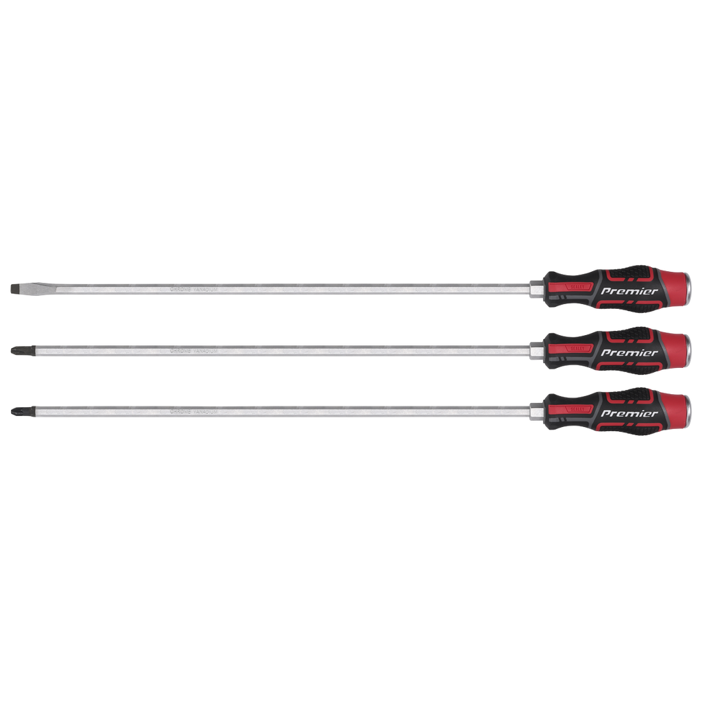 Premier Extra-Long Hammer-Thru Screwdriver Set 450mm 3pc