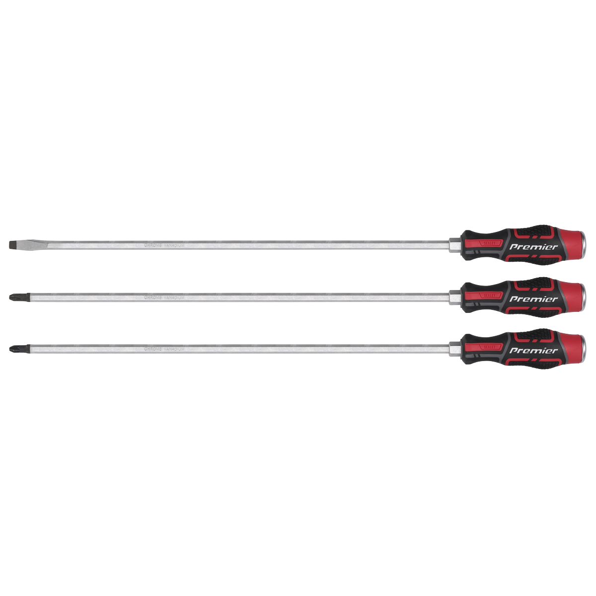 Premier Extra-Long Hammer-Thru Screwdriver Set 450mm 3pc