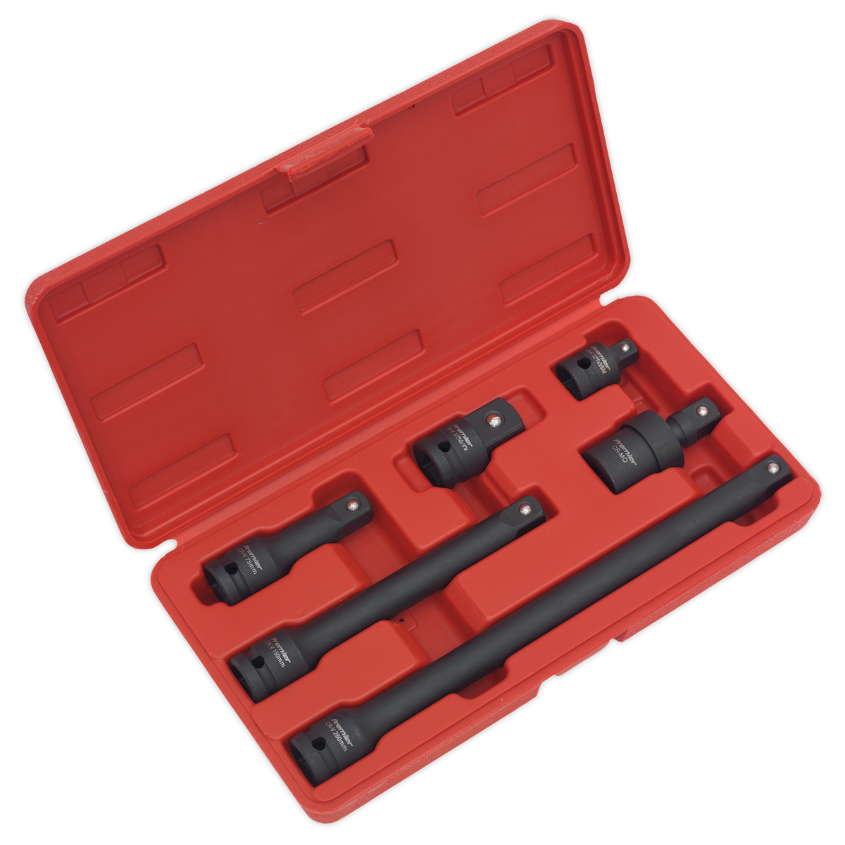 Premier Impact Adaptor & Extension Bar Set 1/2"Sq Drive 6pc