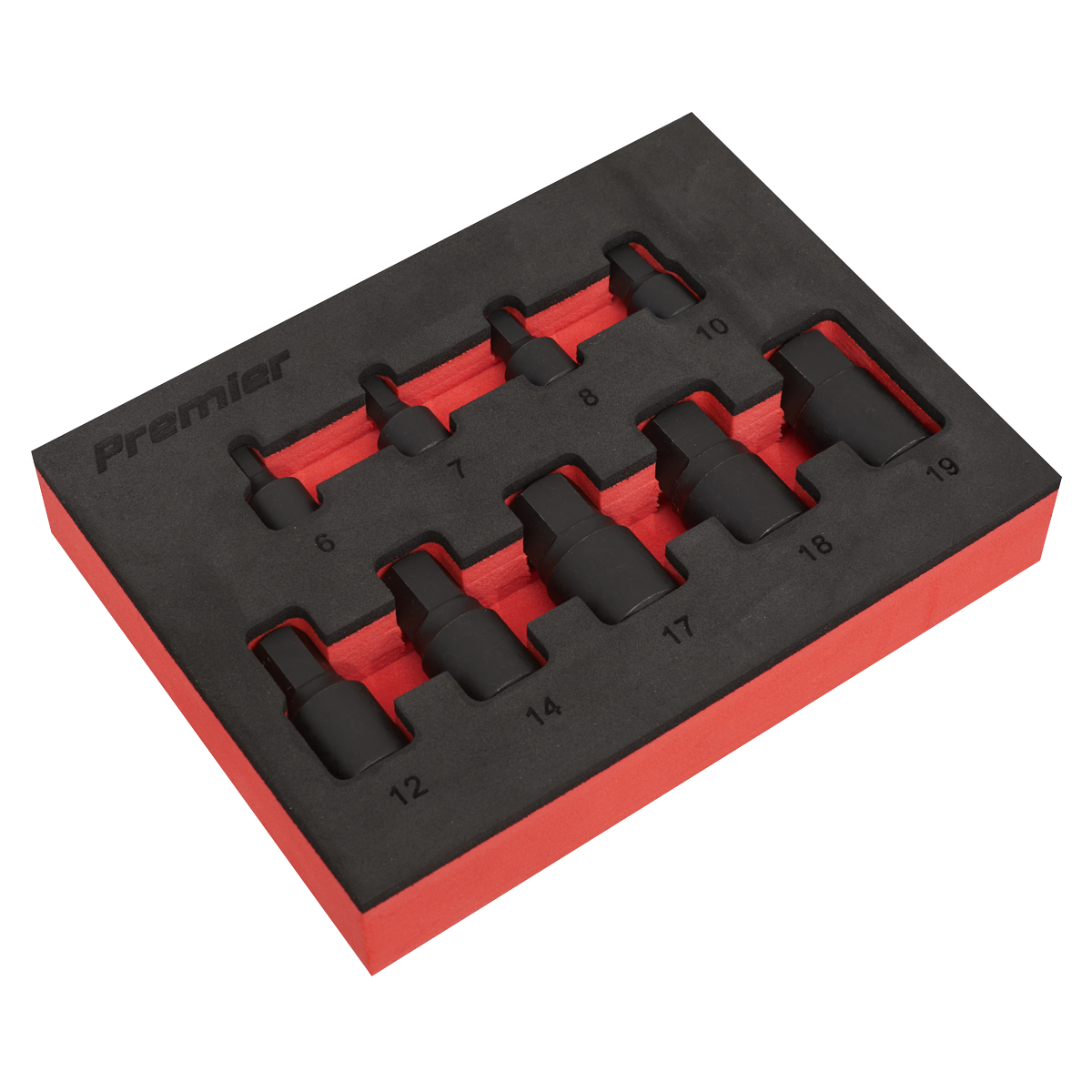 Premier Low Profile Hex Impact Socket Bit Set 1/4" & 3/8"Sq Drive 9pc