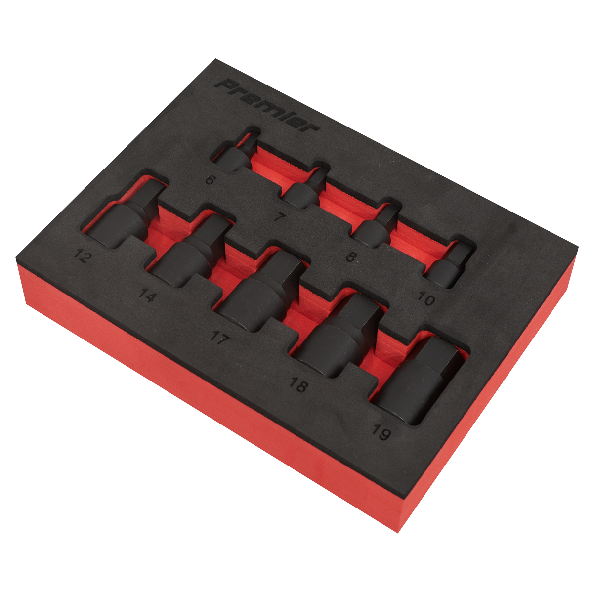 Premier Low Profile Hex Impact Socket Bit Set 1/4" & 3/8"Sq Drive 9pc