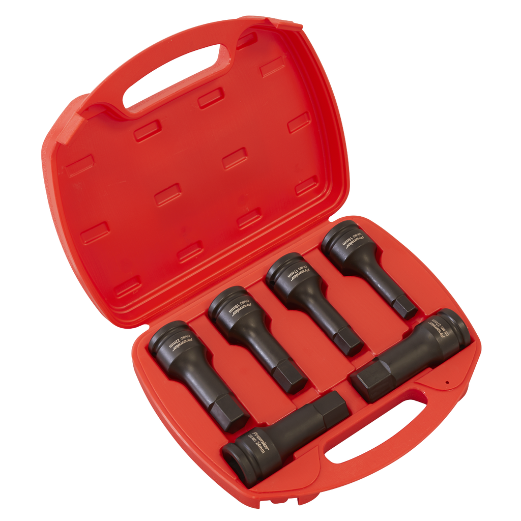 Premier Hex Impact Socket Bit Set 3/4"Sq Drive 6pc