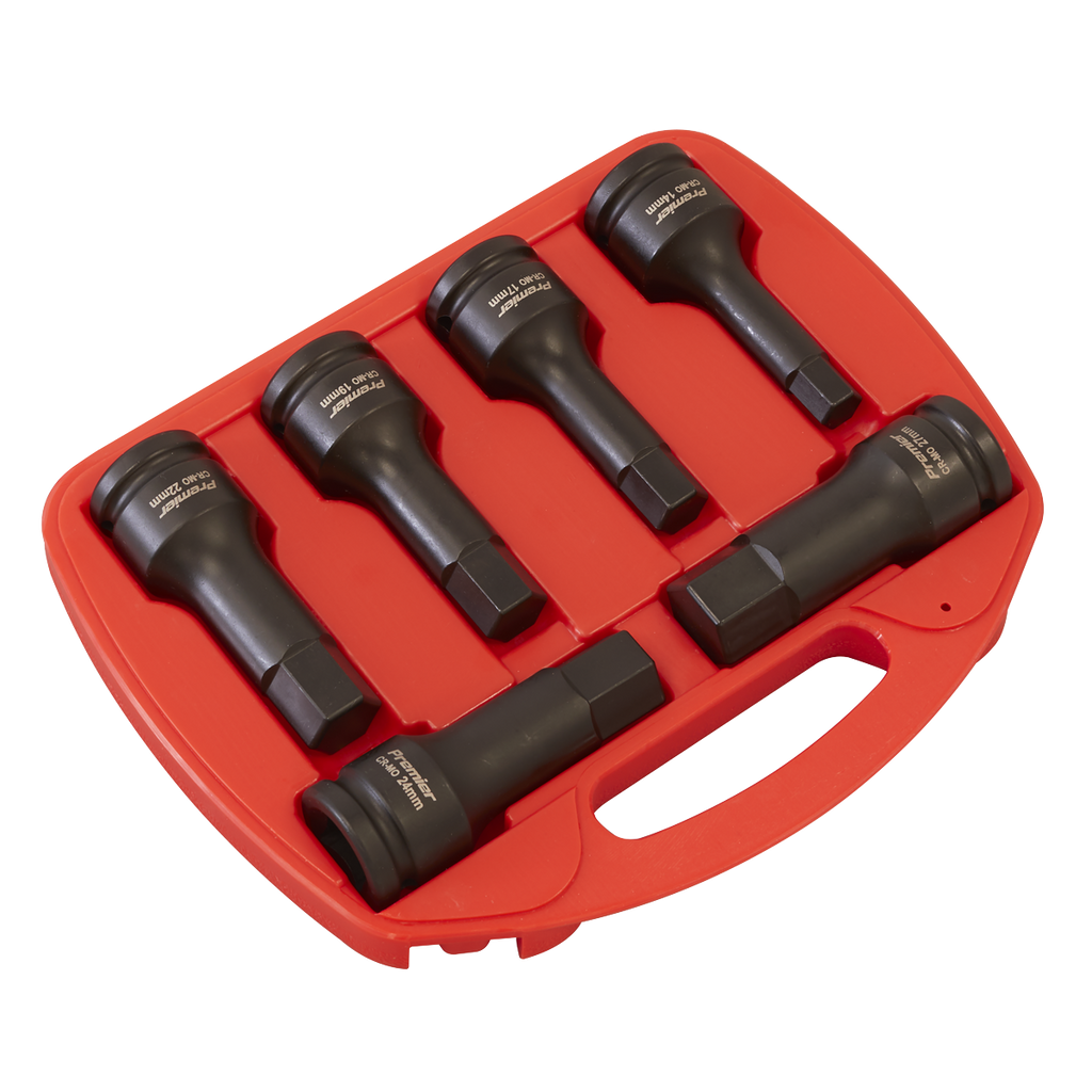 Premier Hex Impact Socket Bit Set 3/4"Sq Drive 6pc