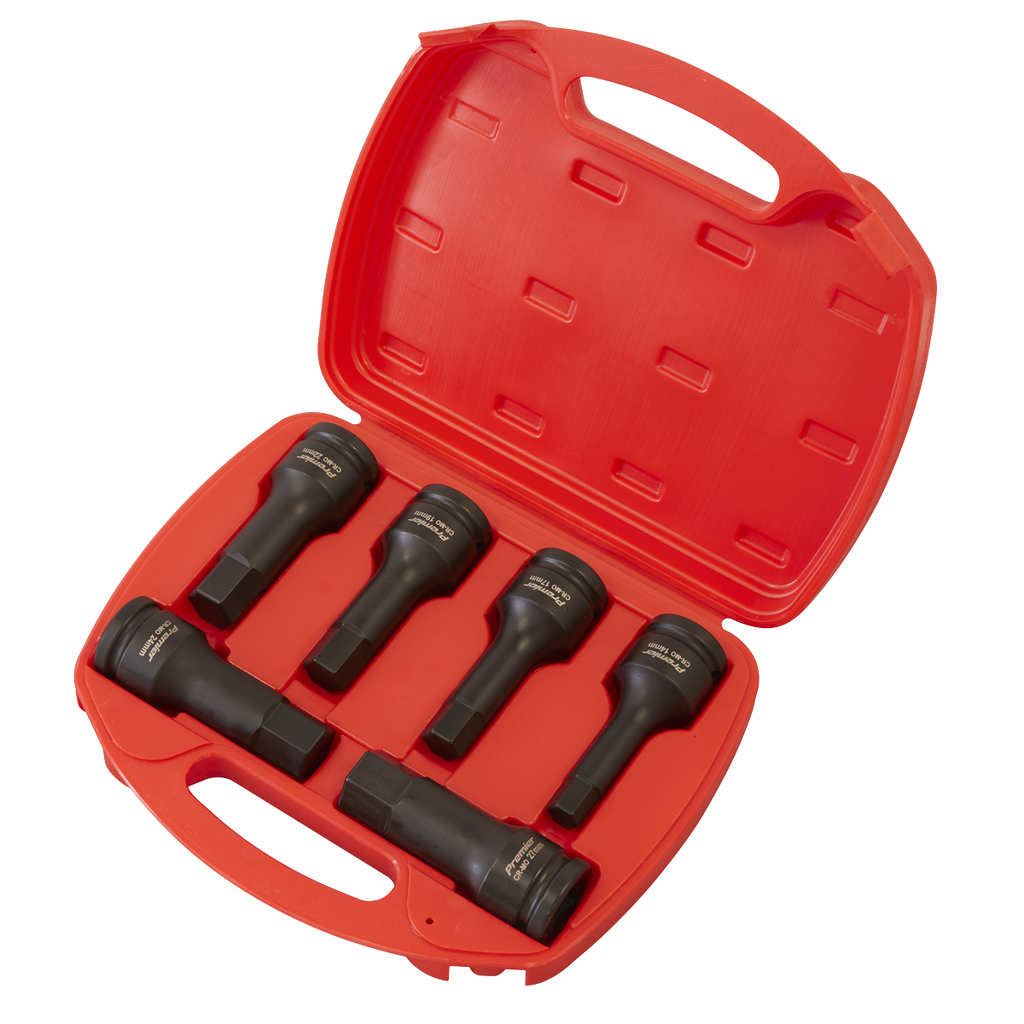 Premier Hex Impact Socket Bit Set 3/4"Sq Drive 6pc
