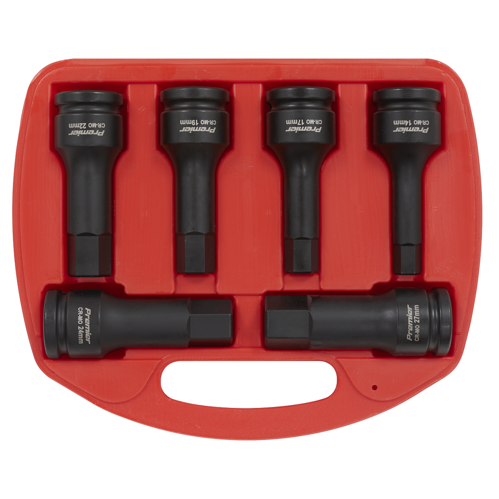 Premier Hex Impact Socket Bit Set 3/4"Sq Drive 6pc