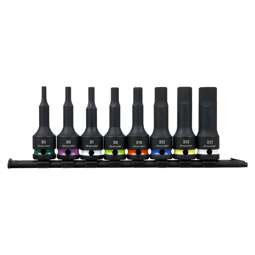 Premier TRX-Star* Impact Socket Bit Set 1/2"Sq Drive 8pc