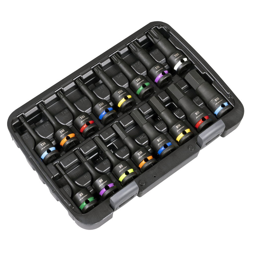 Premier Hex & TRX-Star* Impact Socket Bit Set 1/2"Sq Drive 1