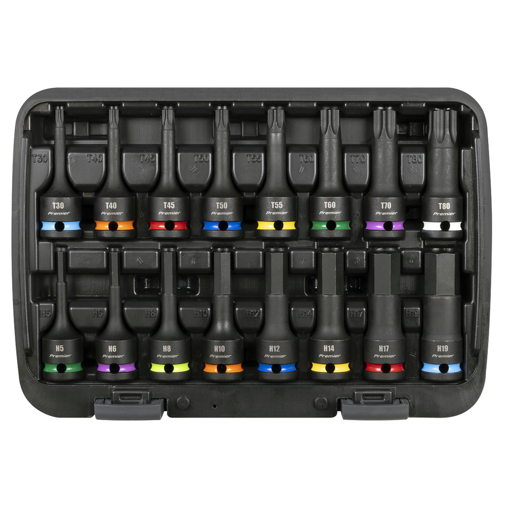 Premier Hex & TRX-Star* Impact Socket Bit Set 1/2"Sq Drive 1