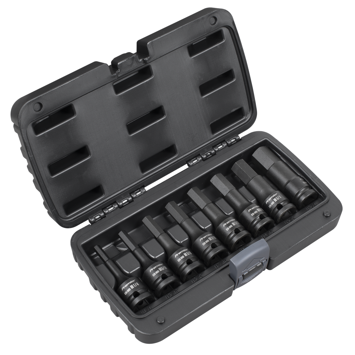 Premier Imperial Hex Impact Socket Bit Set 1/2"Sq Drive 8pc