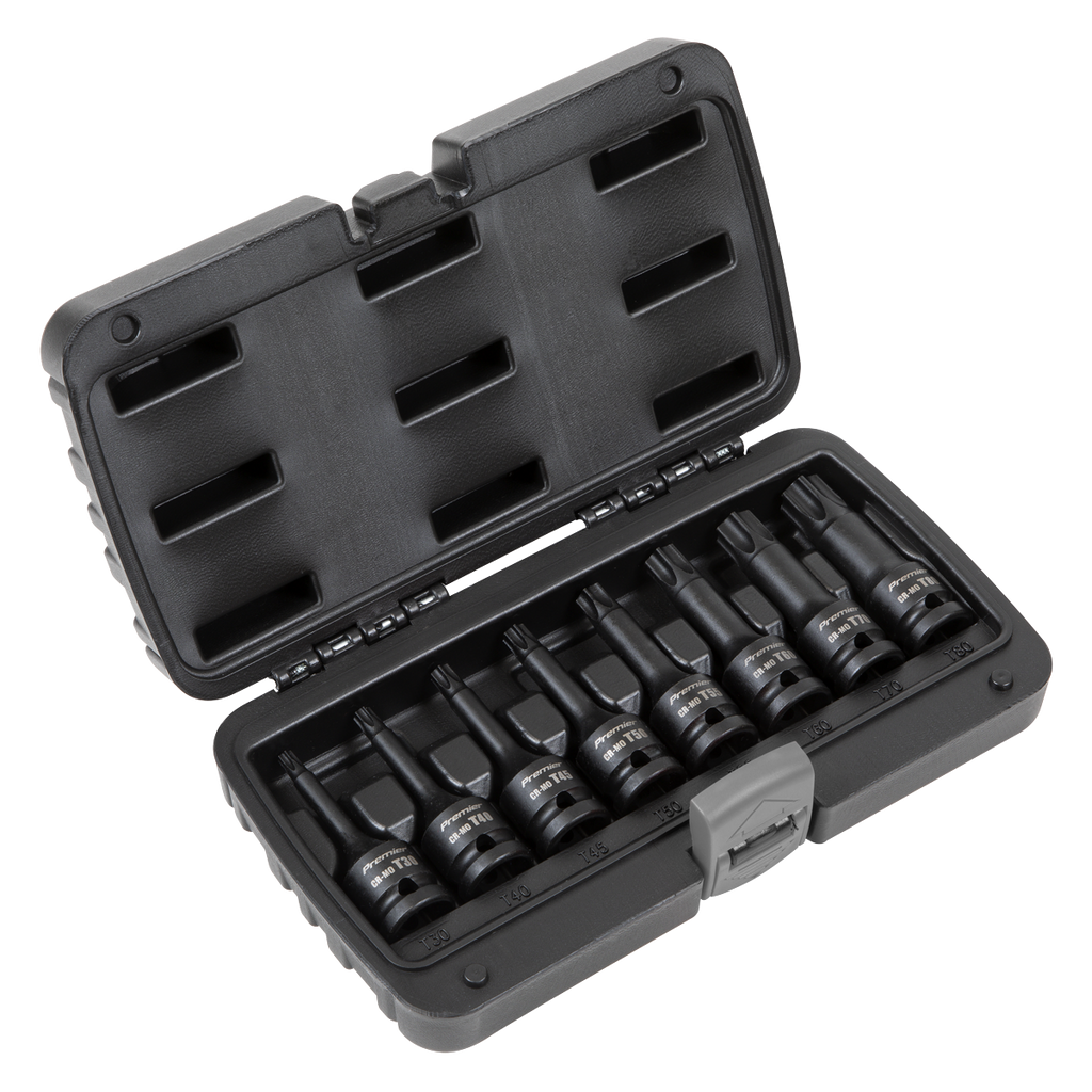 Premier TRX-Star* Impact Socket Bit Set 1/2"Sq Drive 8pc