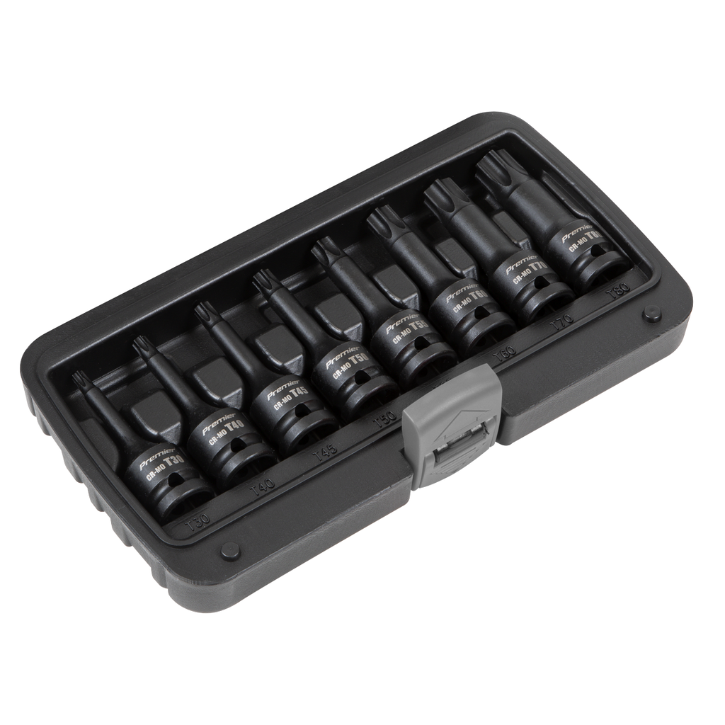 Premier TRX-Star* Impact Socket Bit Set 1/2"Sq Drive 8pc