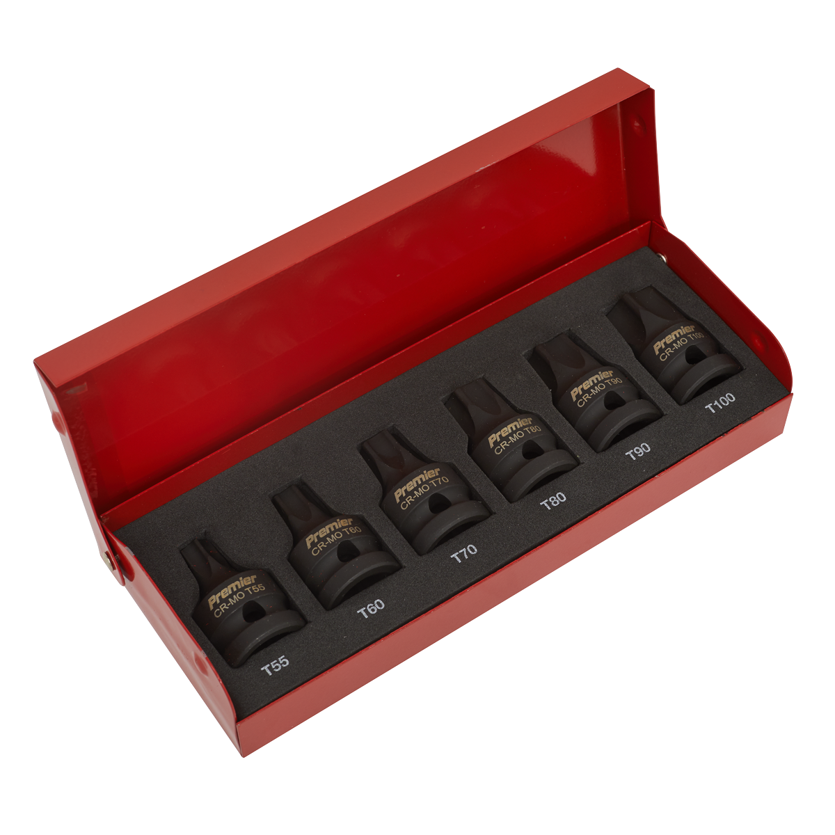 Premier TRX-Star* Impact Socket Bit Set 1/2"Sq Drive 6pc