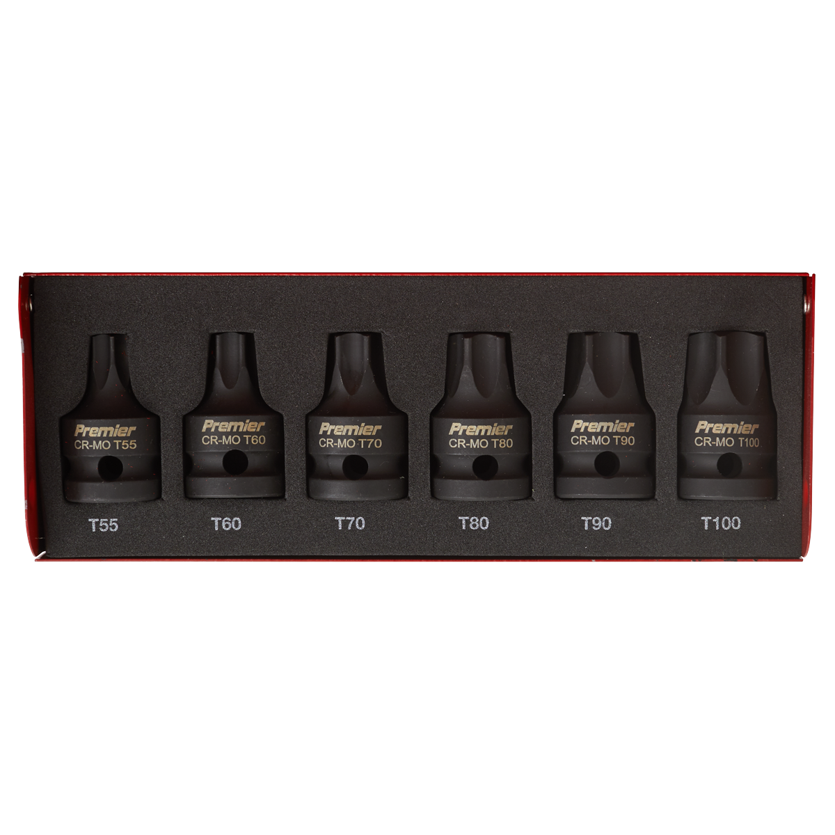 Premier TRX-Star* Impact Socket Bit Set 1/2"Sq Drive 6pc