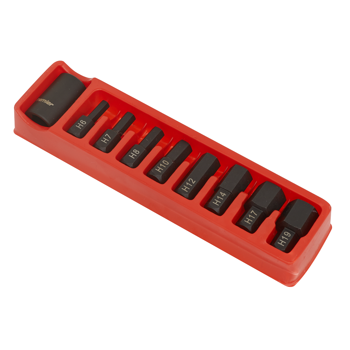 Premier Hex Impact Bit & Holder Set 1/2"Sq Drive 9pc