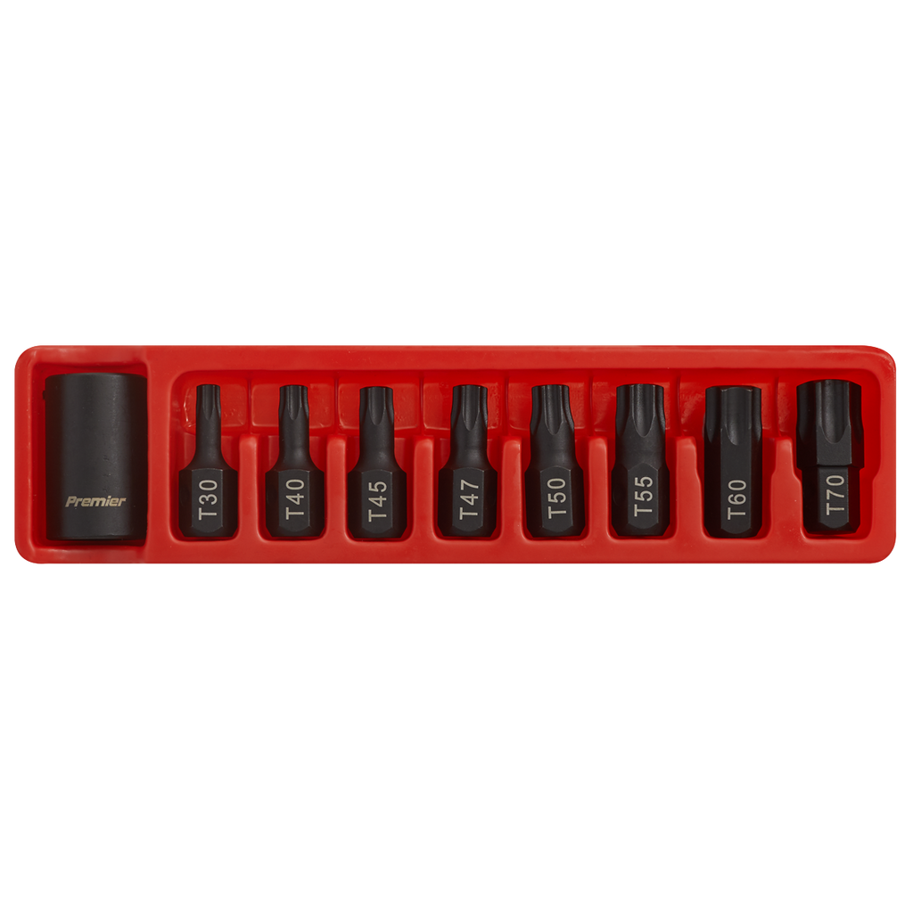 Premier TRX-Star* Impact Bit & Holder Set 1/2"Sq Drive 9pc
