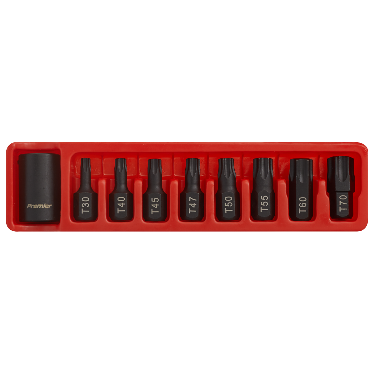 Premier TRX-Star* Impact Bit & Holder Set 1/2"Sq Drive 9pc