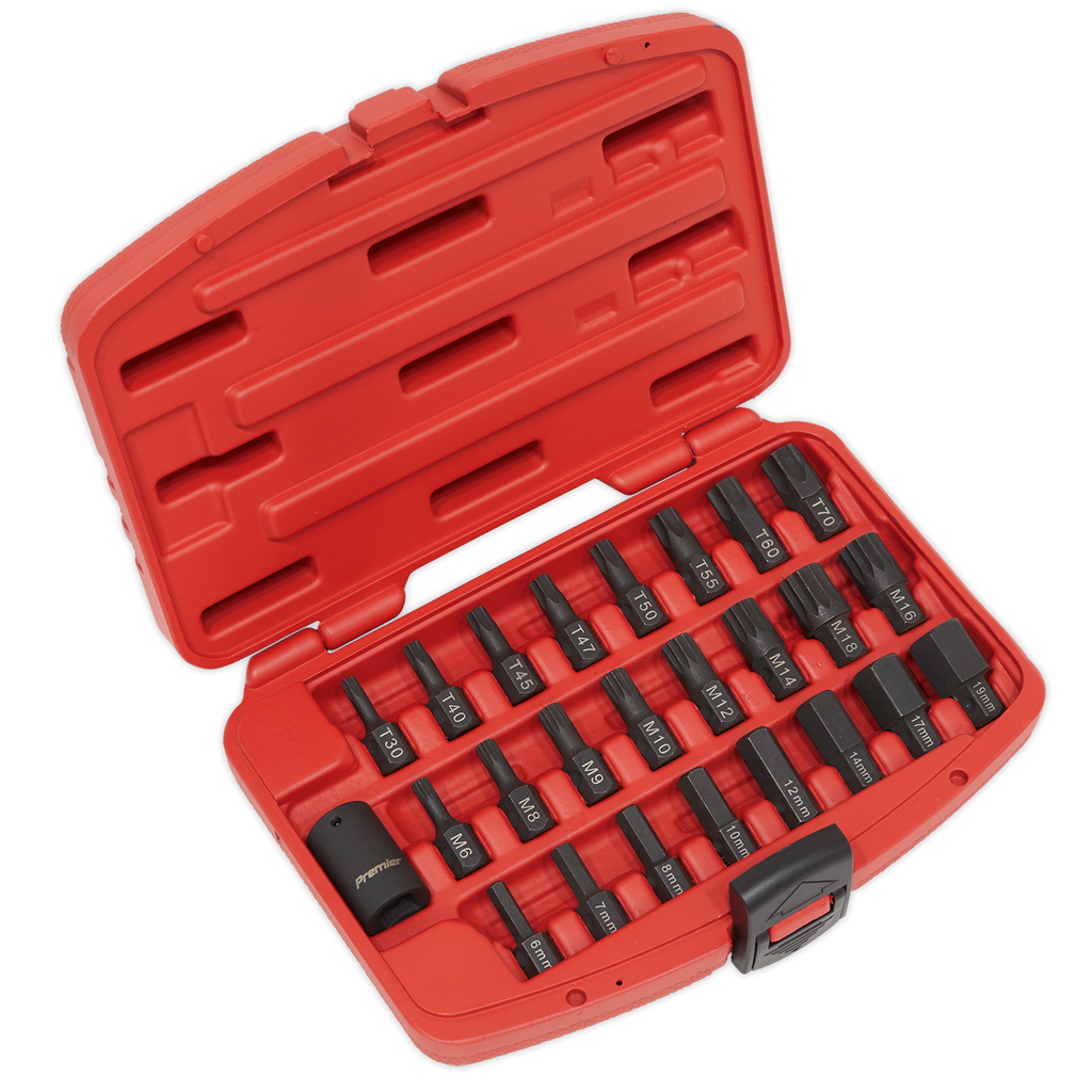 Premier TRX-Star*/Hex/Spline Impact Bit Set 1/2"Sq Drive 25p