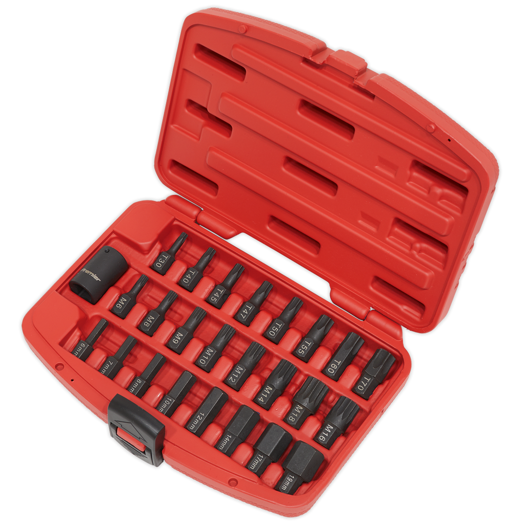Premier TRX-Star*/Hex/Spline Impact Bit Set 1/2"Sq Drive 25p