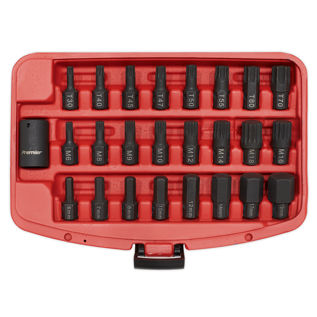 Premier TRX-Star*/Hex/Spline Impact Bit Set 1/2"Sq Drive 25p