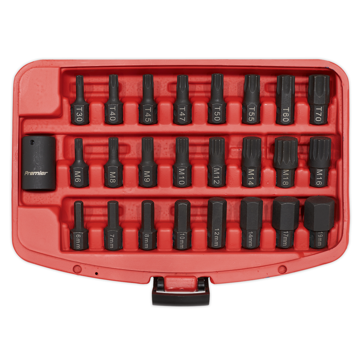 Premier TRX-Star*/Hex/Spline Impact Bit Set 1/2"Sq Drive 25p