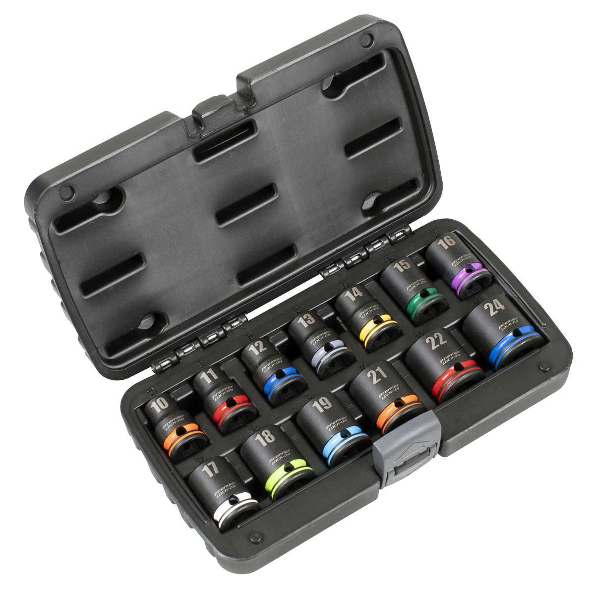 Lock-On™ Impact Socket Set 1/2"Sq Drive 13pc 6pt Metric