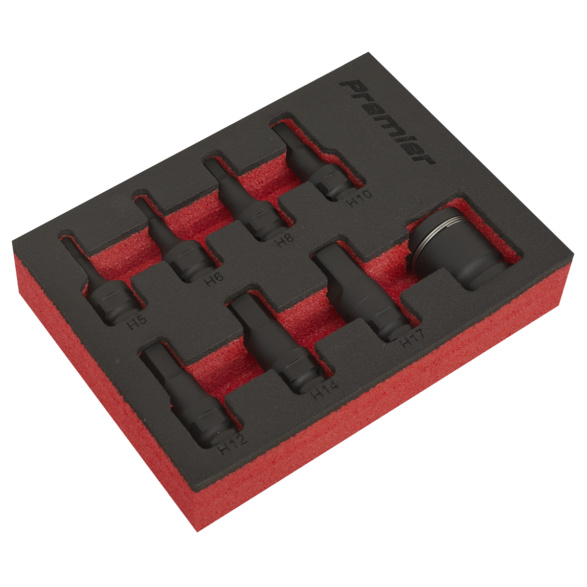 Premier Hex Impact Socket Bit Set 3/8"Sq Drive 8pc