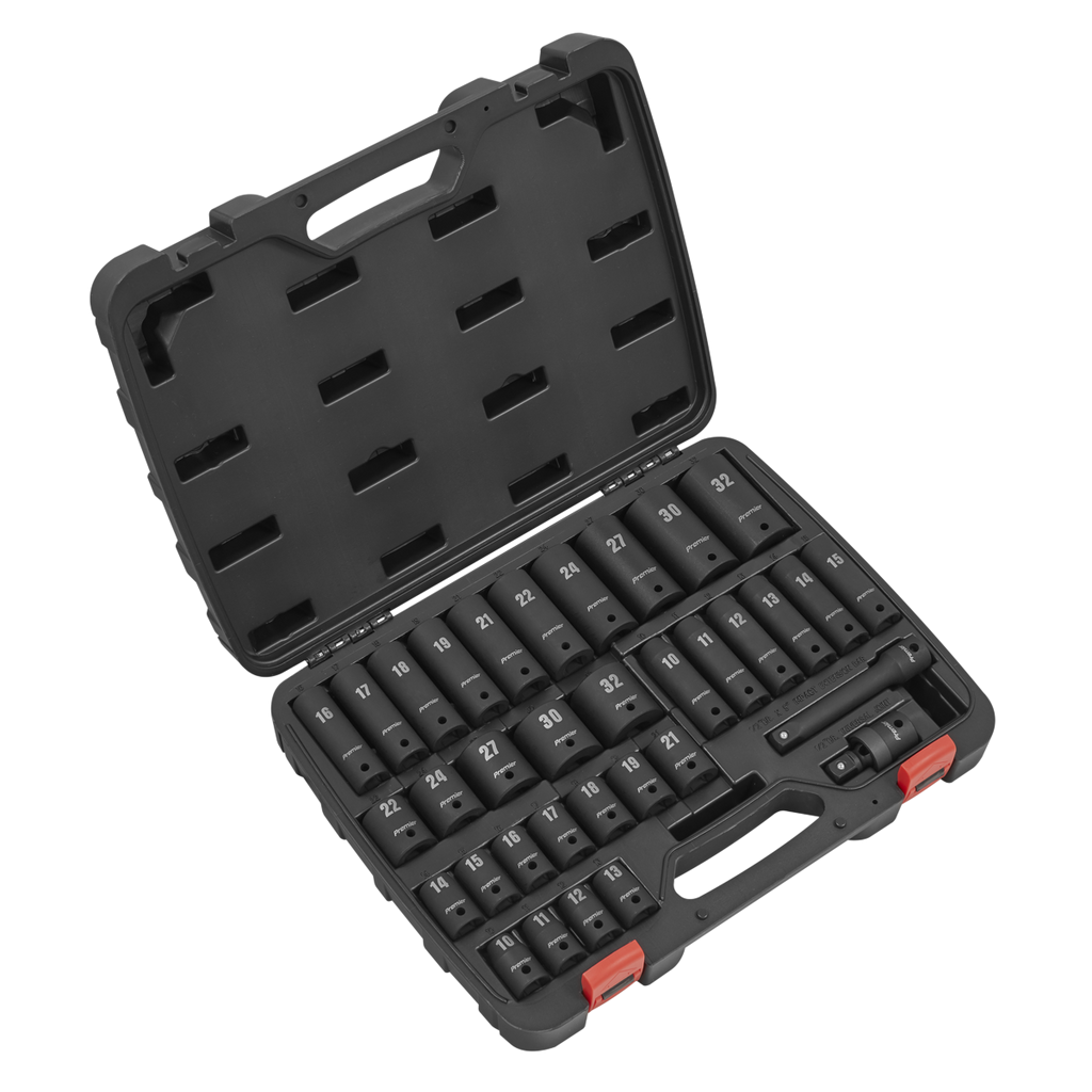 Premier Impact Socket Set 1/2"Sq Drive 34pc