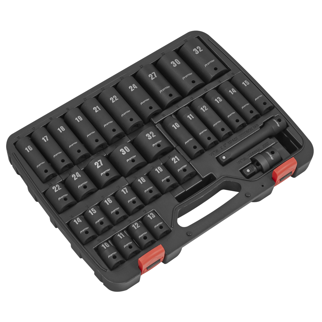Premier Impact Socket Set 1/2"Sq Drive 34pc