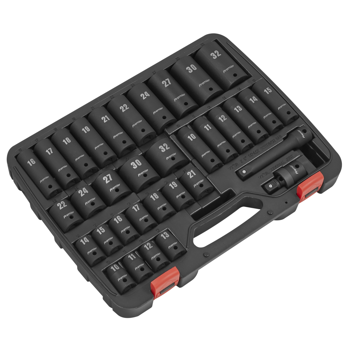 Premier Impact Socket Set 1/2"Sq Drive 34pc