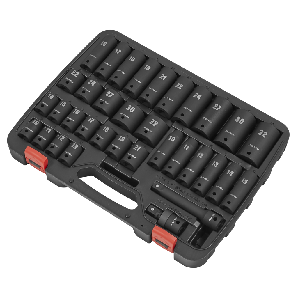 Premier Impact Socket Set 1/2"Sq Drive 34pc