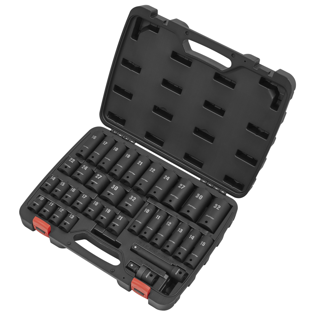 Premier Impact Socket Set 1/2"Sq Drive 34pc