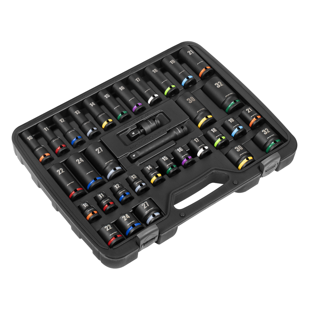 Premier Impact Socket Set 1/2"Sq Drive 34pc