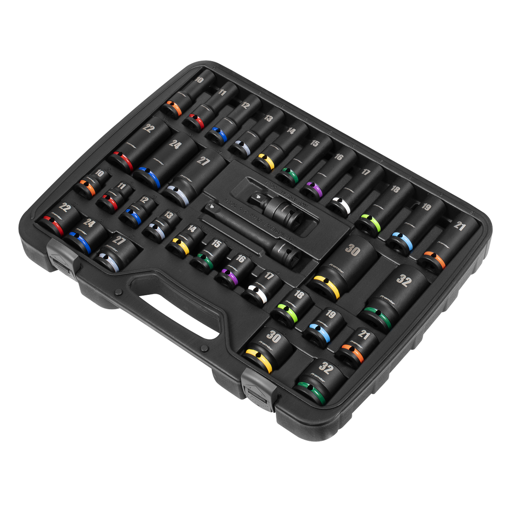Premier Impact Socket Set 1/2"Sq Drive 34pc