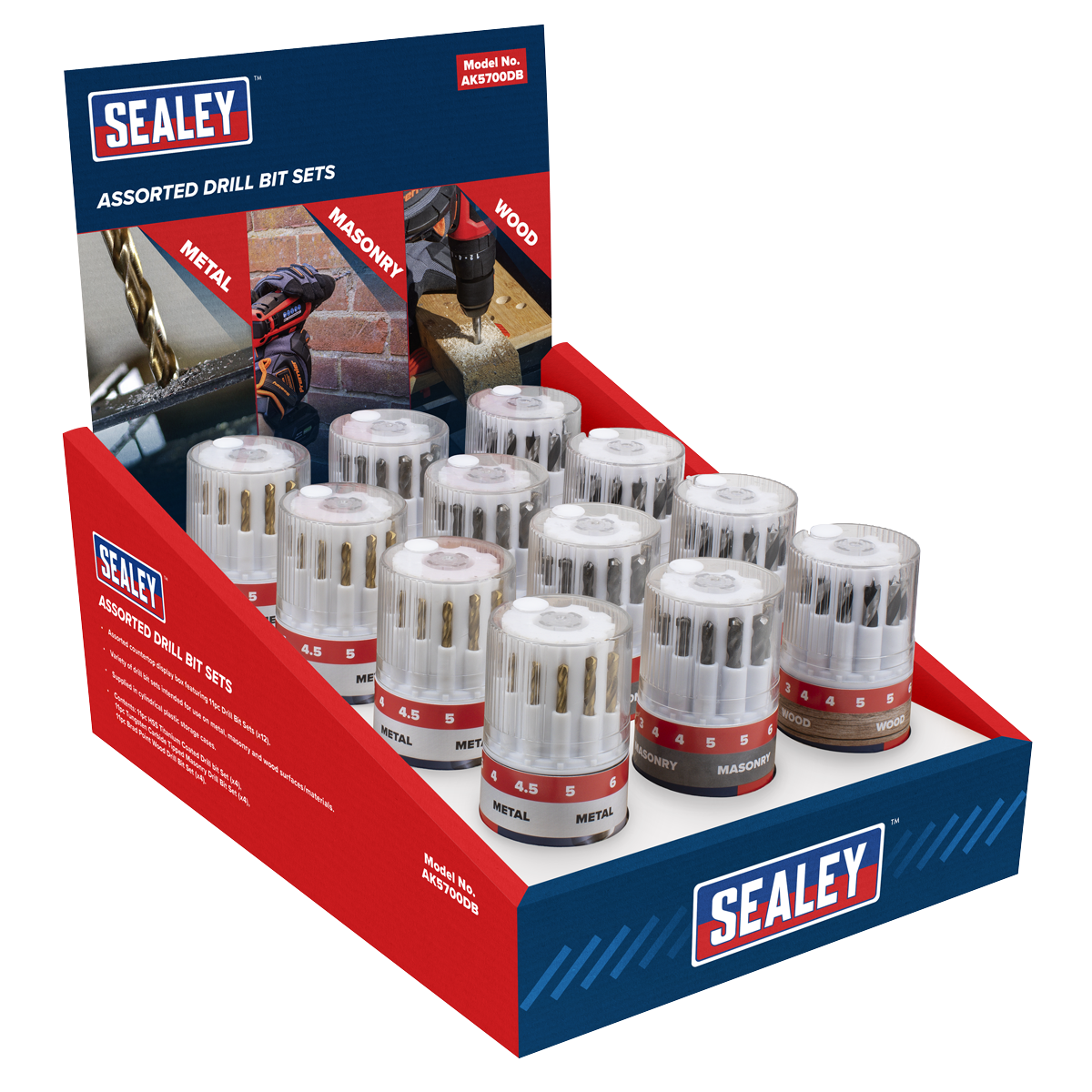 Assorted Drill Bit Sets - Display Box of 12