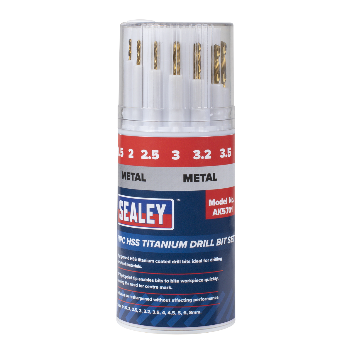 HSS Titanium Drill Bit Set 11pc