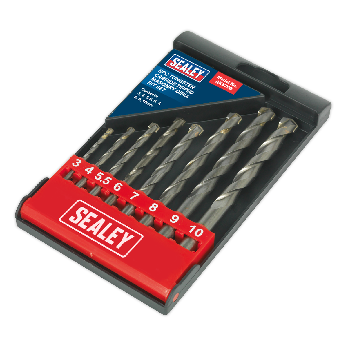 Tungsten Carbide Tipped Masonry Drill Bit Set 8pc