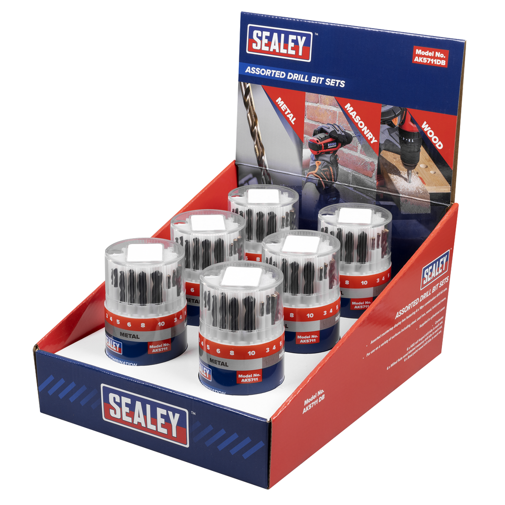 Combination Drill Bit Sets - Display box of 6