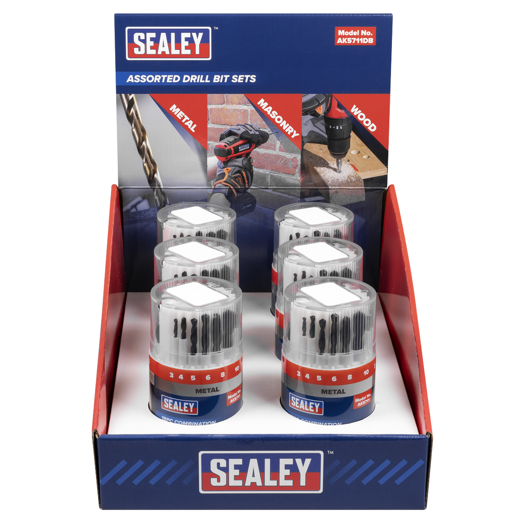 Combination Drill Bit Sets - Display box of 6