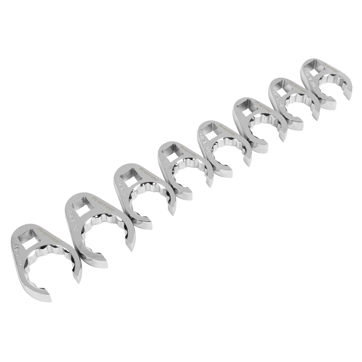 Crow's Foot Spanner Set 1/2"Sq Drive 8pc