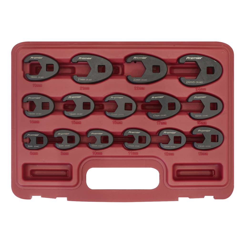 Premier Crow's Foot Spanner Set 3/8"Sq Drive 15pc