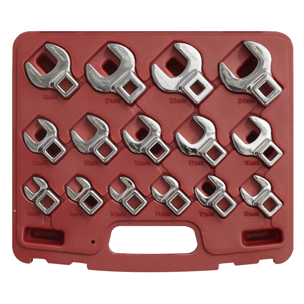 Premier Crow's Foot Open-End Spanner Set 3/8"Sq Drive 15pc