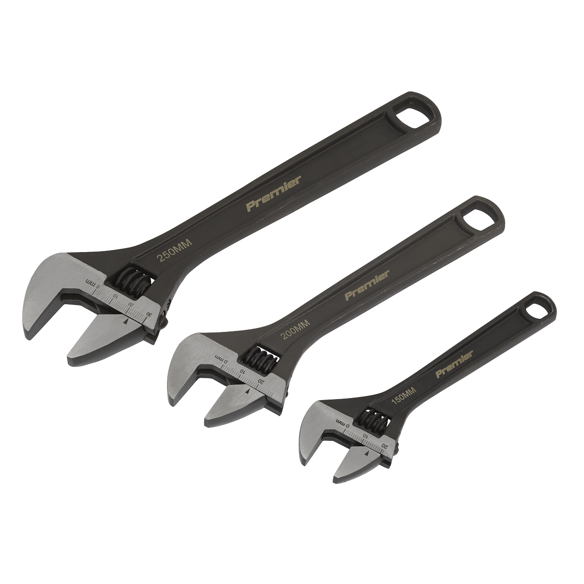 Premier Adjustable Wrench Set 3pc