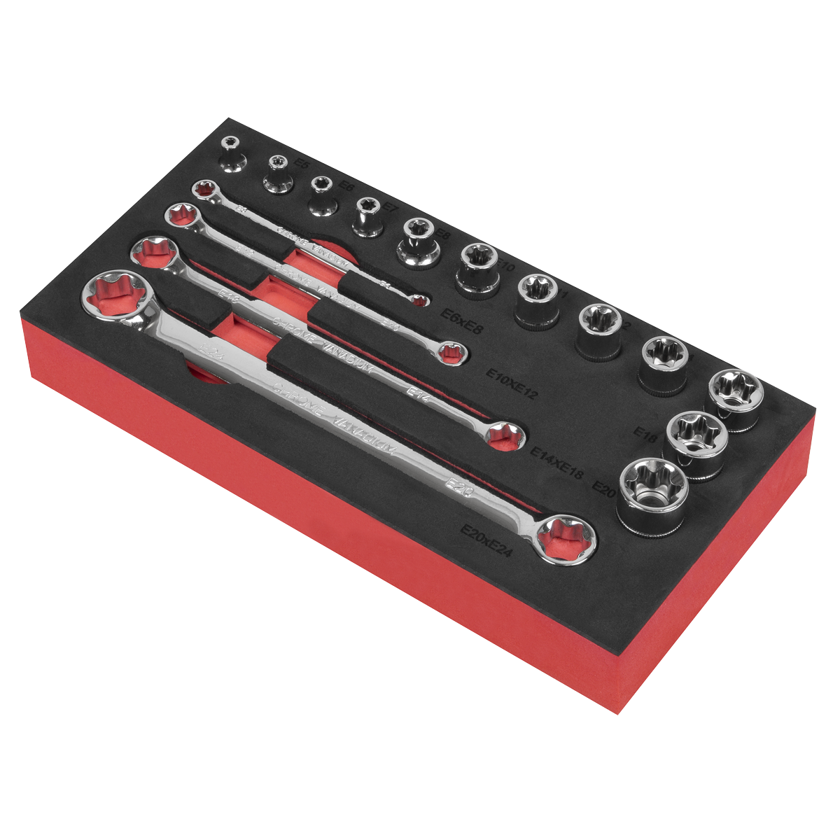 Premier TRX-Star* TRX-Star* Socket & Spanner Set 3/8"Sq Driv