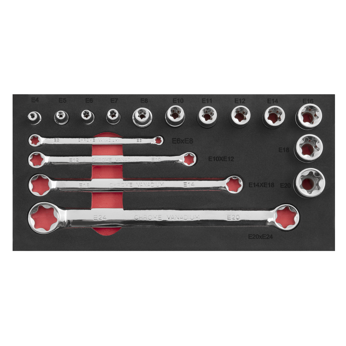 Premier TRX-Star* TRX-Star* Socket & Spanner Set 3/8"Sq Driv