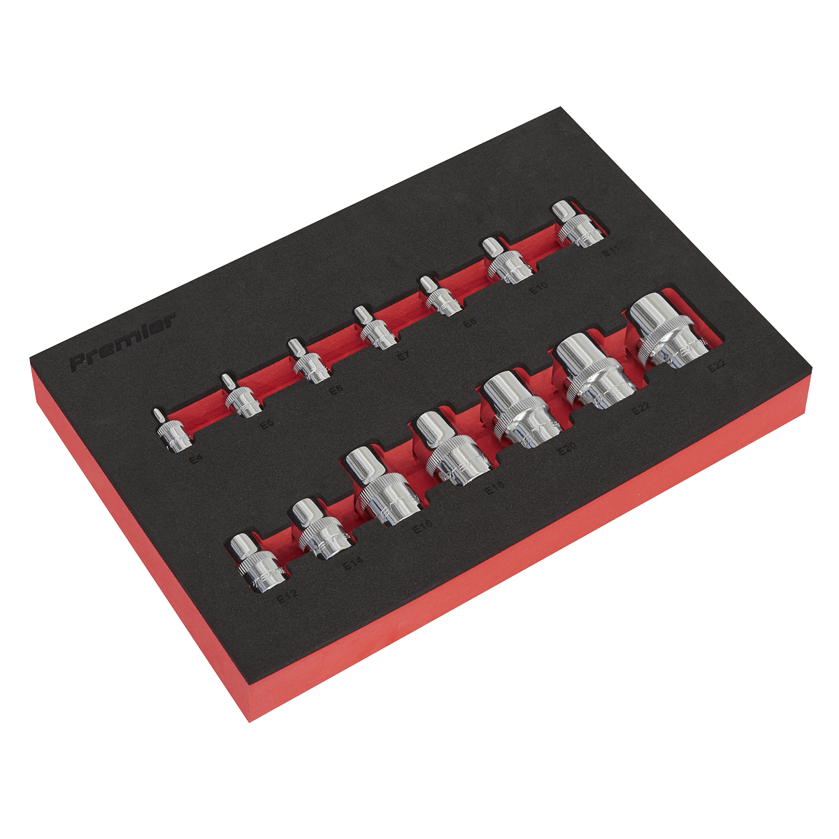 Premier TRX-Star* Socket Set 1/4", 3/8" & 1/2"Sq Drive 14pc