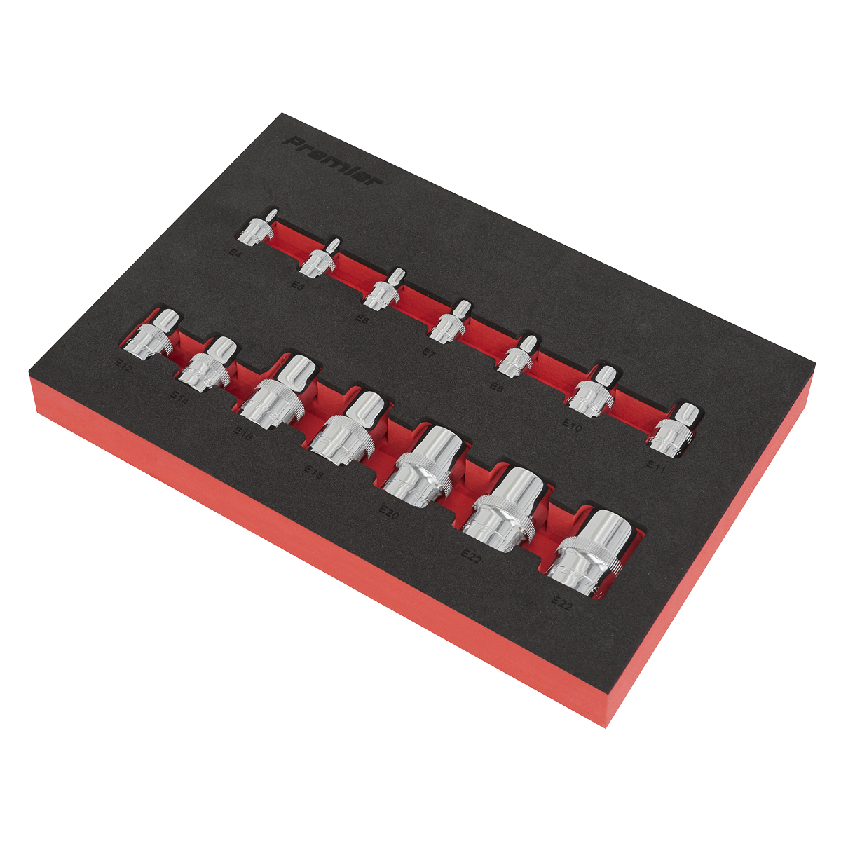 Premier TRX-Star* Socket Set 1/4", 3/8" & 1/2"Sq Drive 14pc