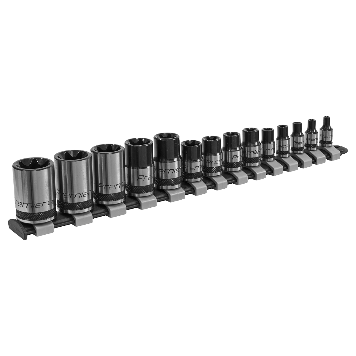 Premier Black TRX-Star* Socket Set 1/4", 3/8" & 1/2"Sq Drive E4-E24 14pc