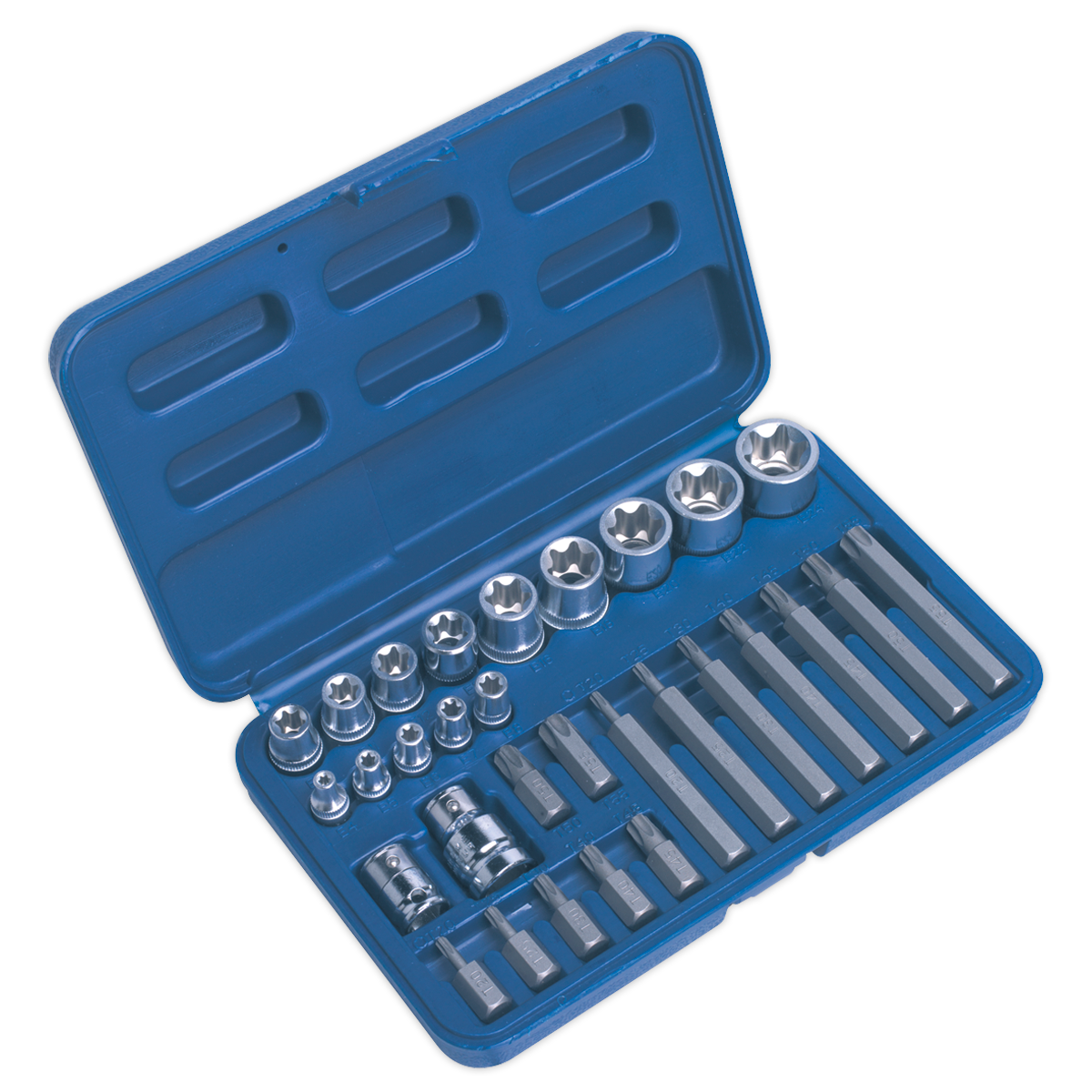 Premier TRX-Star* Socket & Bit Set 1/4", 3/8" & 1/2"Sq Drive 30pc