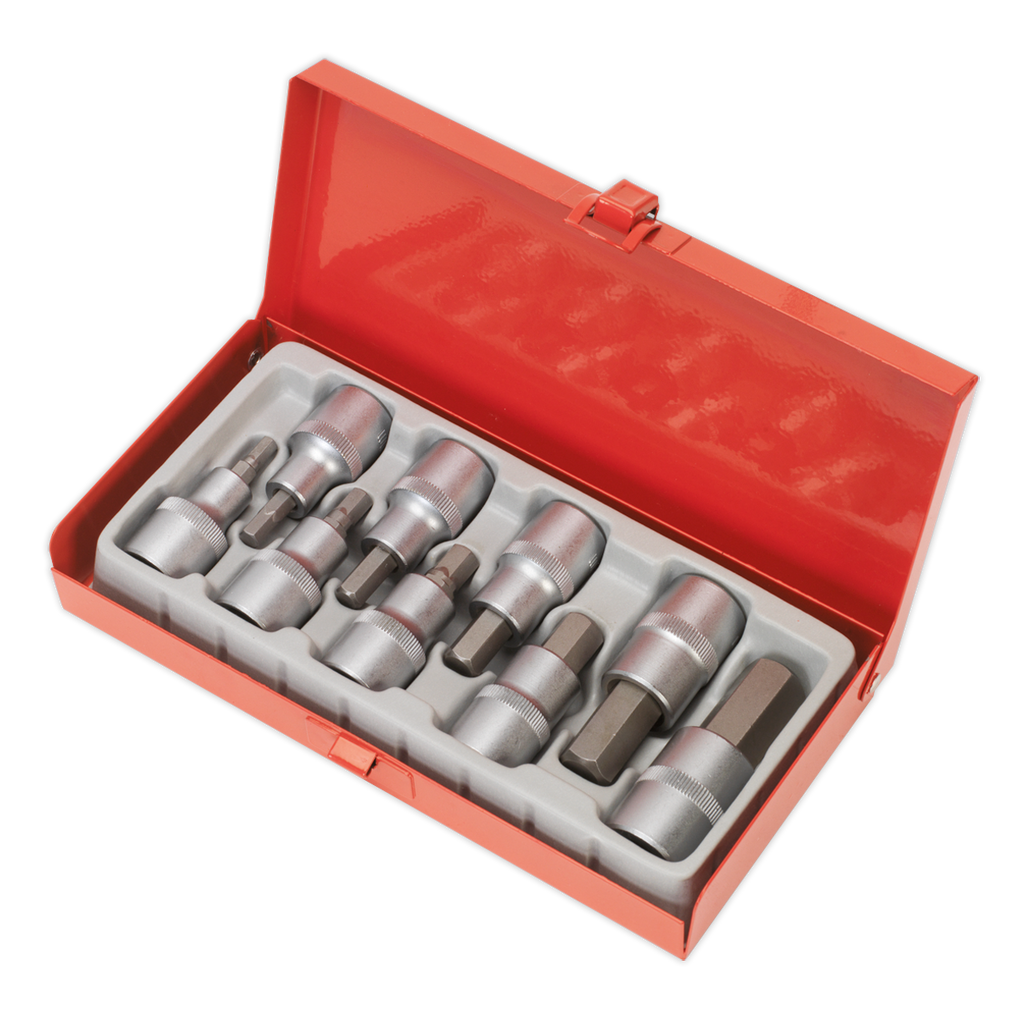 Premier Hex Socket Bit Set 1/2"Sq Drive 9pc